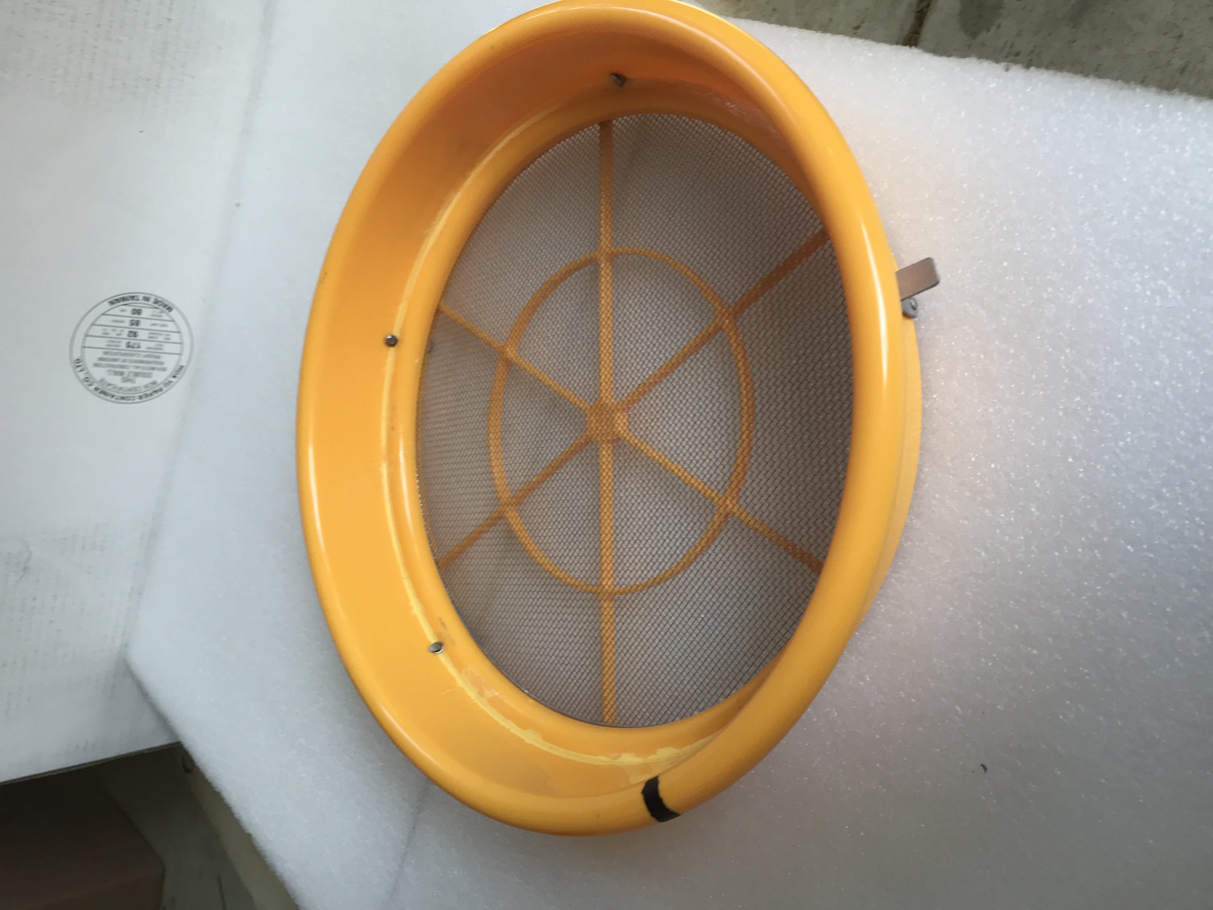 Classifying Sieve with Bucket Clips - Yellow #12 Mesh